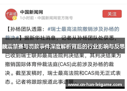 魏震禁赛与罚款事件深度解析背后的行业影响与反思